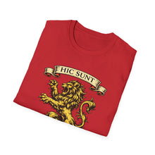 Load image into Gallery viewer, Hic Sunt Leones -- "Here There Be Lions" T-Shirt. Many Sizes and Colors