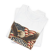 Load image into Gallery viewer, Proud Infidel - Patriotic American Flag Tee with Bald Eagle Graphic