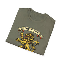 Load image into Gallery viewer, Hic Sunt Leones -- "Here There Be Lions" T-Shirt. Many Sizes and Colors