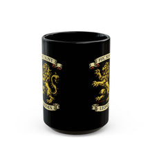 Load image into Gallery viewer, Here There Be Lions: Rampant Lions w/ Latin Quote Coffee Mug -- 2 Sizes