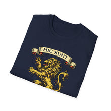 Load image into Gallery viewer, Hic Sunt Leones -- "Here There Be Lions" T-Shirt. Many Sizes and Colors