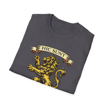 Load image into Gallery viewer, Hic Sunt Leones -- "Here There Be Lions" T-Shirt. Many Sizes and Colors