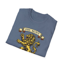 Load image into Gallery viewer, Hic Sunt Leones -- "Here There Be Lions" T-Shirt. Many Sizes and Colors