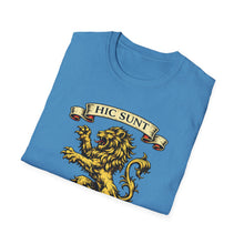 Load image into Gallery viewer, Hic Sunt Leones -- "Here There Be Lions" T-Shirt. Many Sizes and Colors