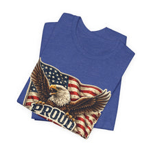 Load image into Gallery viewer, Proud Infidel - Patriotic American Flag Tee with Bald Eagle Graphic