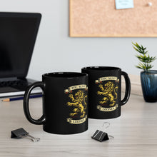 Load image into Gallery viewer, Here There Be Lions: Rampant Lions w/ Latin Quote Coffee Mug -- 2 Sizes