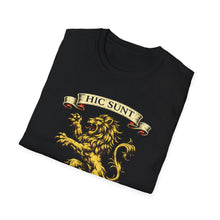 Load image into Gallery viewer, Hic Sunt Leones -- "Here There Be Lions" T-Shirt. Many Sizes and Colors