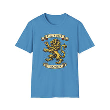 Load image into Gallery viewer, Hic Sunt Leones -- "Here There Be Lions" T-Shirt. Many Sizes and Colors