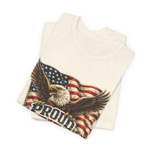 Load image into Gallery viewer, Proud Infidel - Patriotic American Flag Tee with Bald Eagle Graphic
