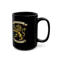 Load image into Gallery viewer, Here There Be Lions:  Rampant Lions w/ Latin Quote  Coffee Mug -- 2 Sizes
