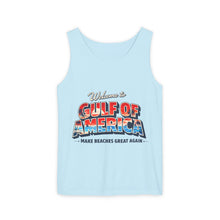 Load image into Gallery viewer, Gulf of America Tank Top — "Make Beaches Great Again" Retro Beach Graphic
