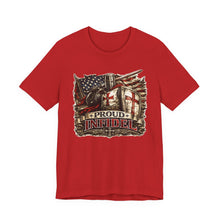 Load image into Gallery viewer, Proud Infidel Tee — American Flag &amp; Knight Helmet Patriotic T‑Shirt

